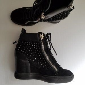 Giuseppe Zanotti Studded Wedge Sneakers
